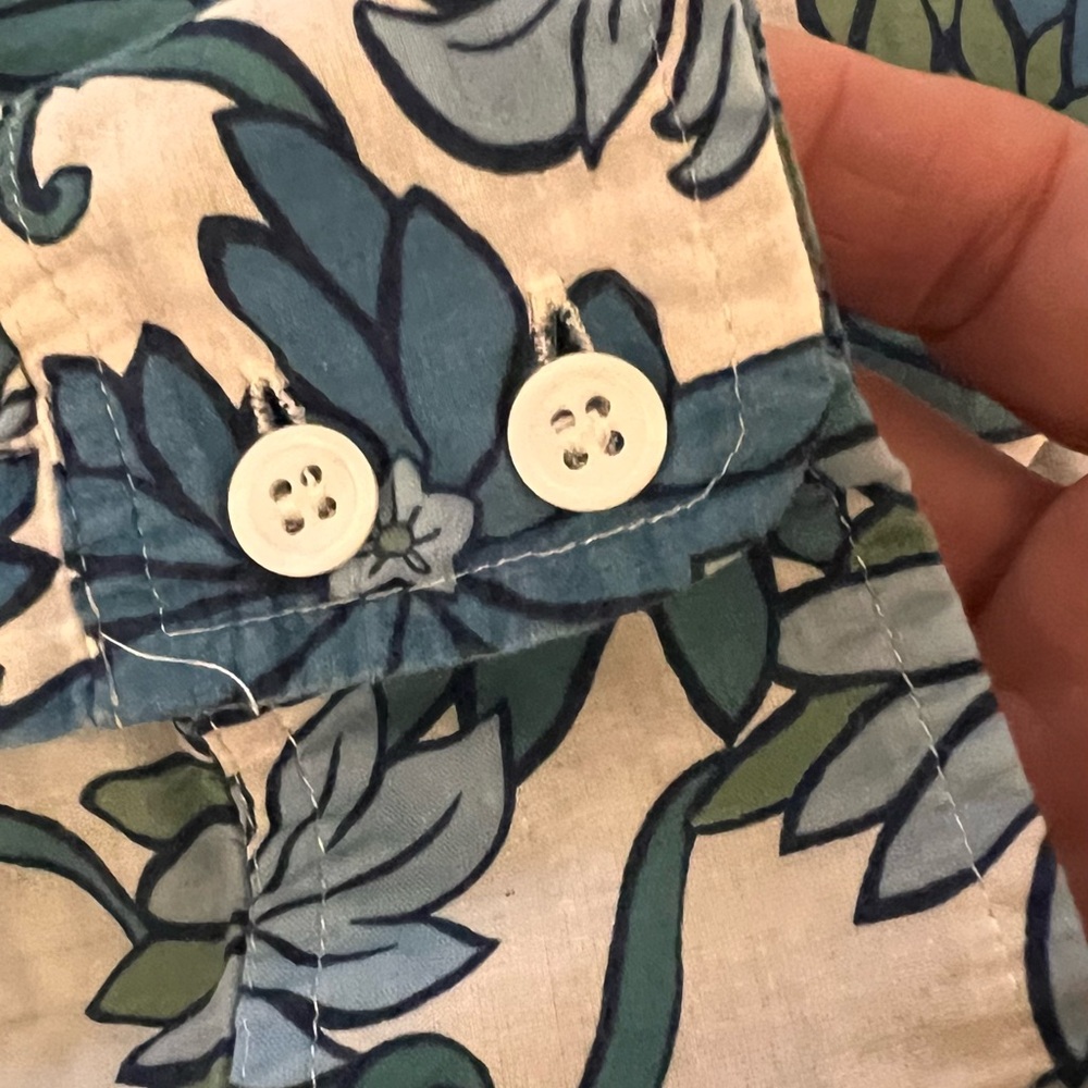 Charter Club Blue and Green Floral Blouse size 18 - Picture 10 of 11